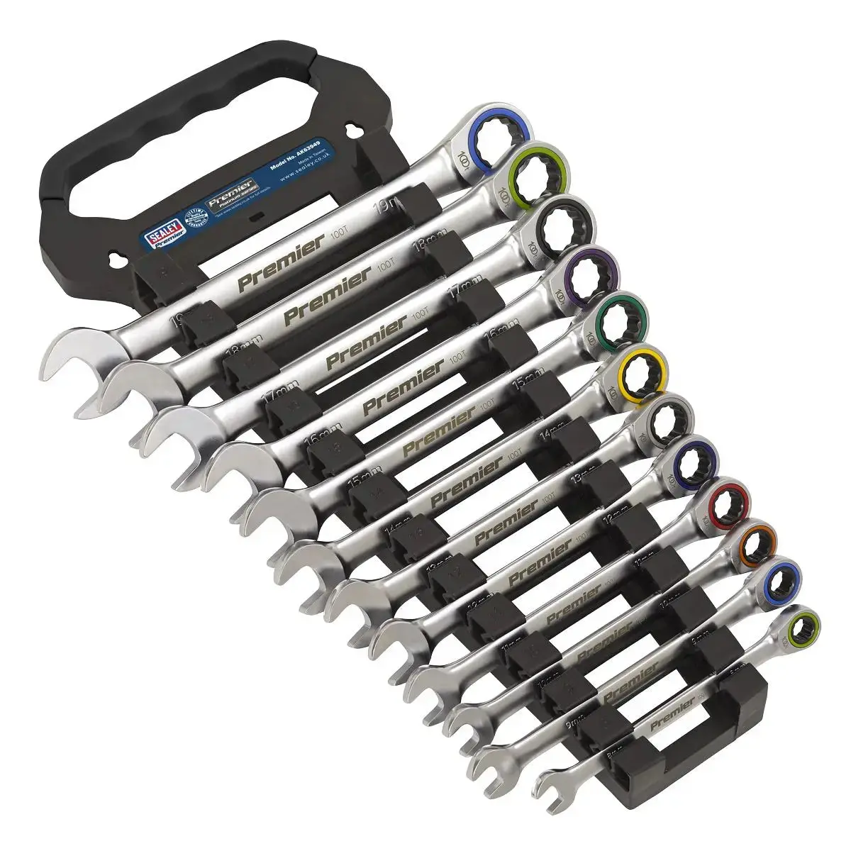 Sealey Premier Platinum Combination Ratchet Spanner Set 12Pc Metric - Premier Platinum 1