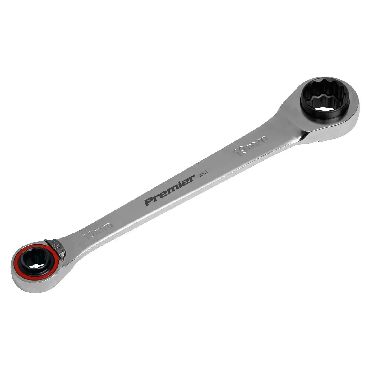 Sealey Premier Platinum Ratchet Ring Spanner 4-In-1 Reversible Metric Premier Platinum 1