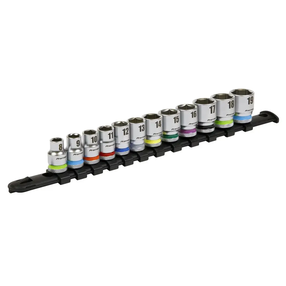 Sealey Premier Platinum Socket Set 12Pc 3/8"Sq Drive Walldrive® Metric 1