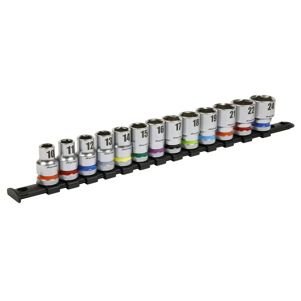 Sealey Premier Platinum Socket Set 13Pc 1/2"Sq Drive 6Pt Walldrive® Metric 1