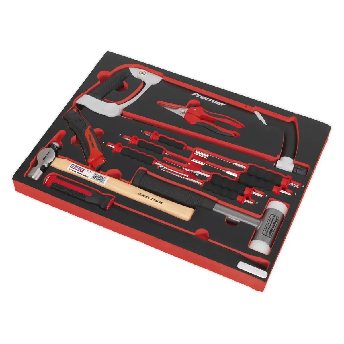 Sealey Premier Platinum Tool Tray With Hacksaw, Hammers & Punches 13Pc 2