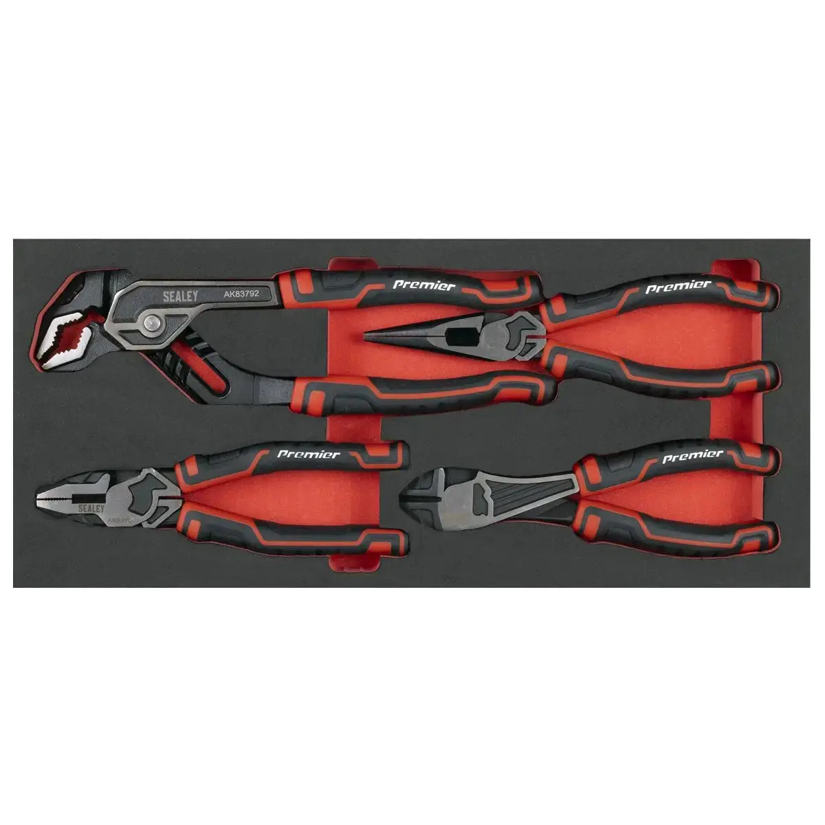 Sealey Premier Pliers Set With Tool Tray 4Pc 1