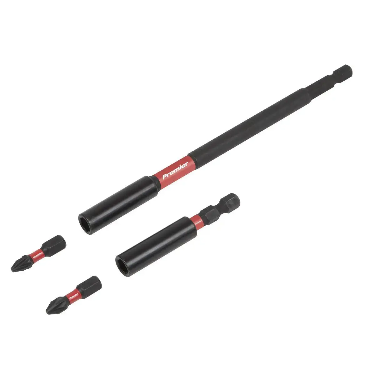 Sealey Premier Power Tool Bit Holder Set 4Pc Impact Grade 1