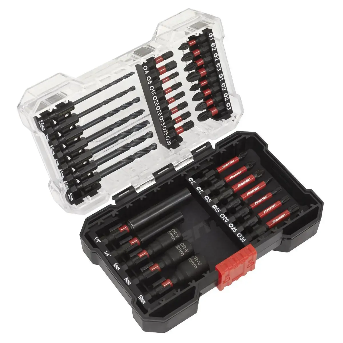Sealey Premier Power Tool Bit Set 35Pc Impact Grade 1