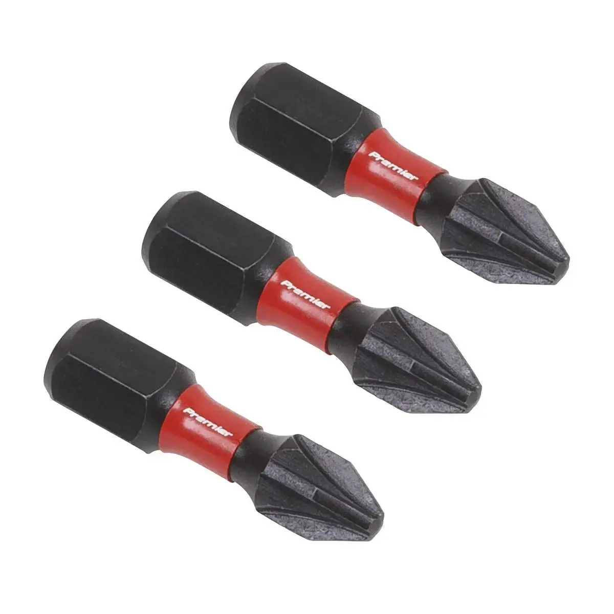 Sealey Premier Pozi #2 Impact Power Tool Bits 25Mm - 3Pc 1
