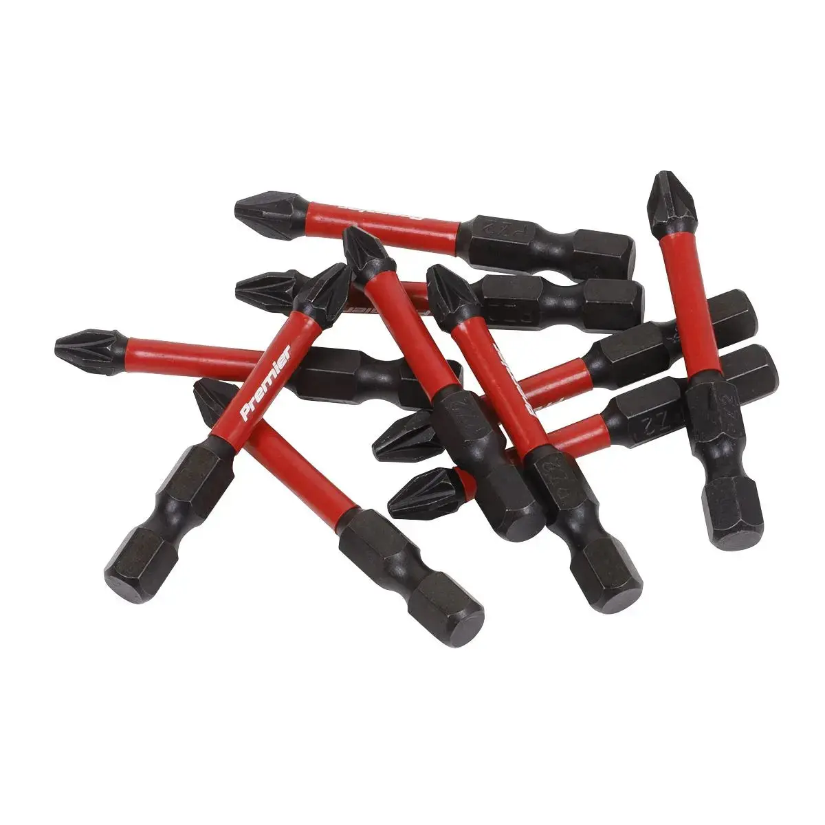 Sealey Premier Pozi #2 Impact Power Tool Bits 50Mm - 10Pc 1
