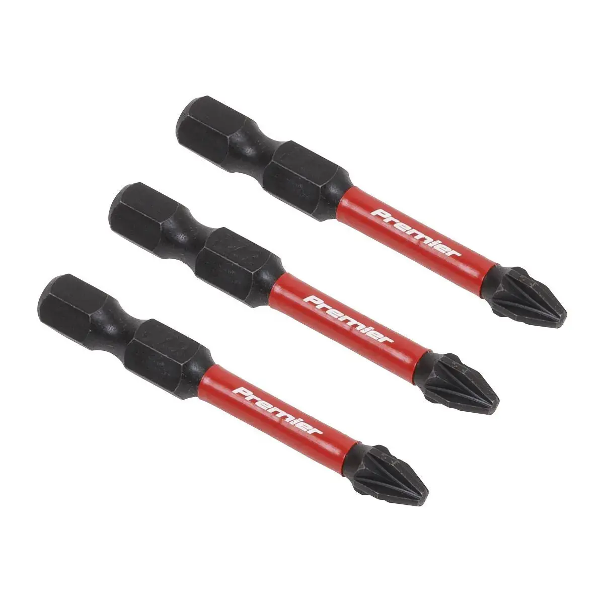 Sealey Premier Pozi #2 Impact Power Tool Bits 50Mm - 3Pc 1