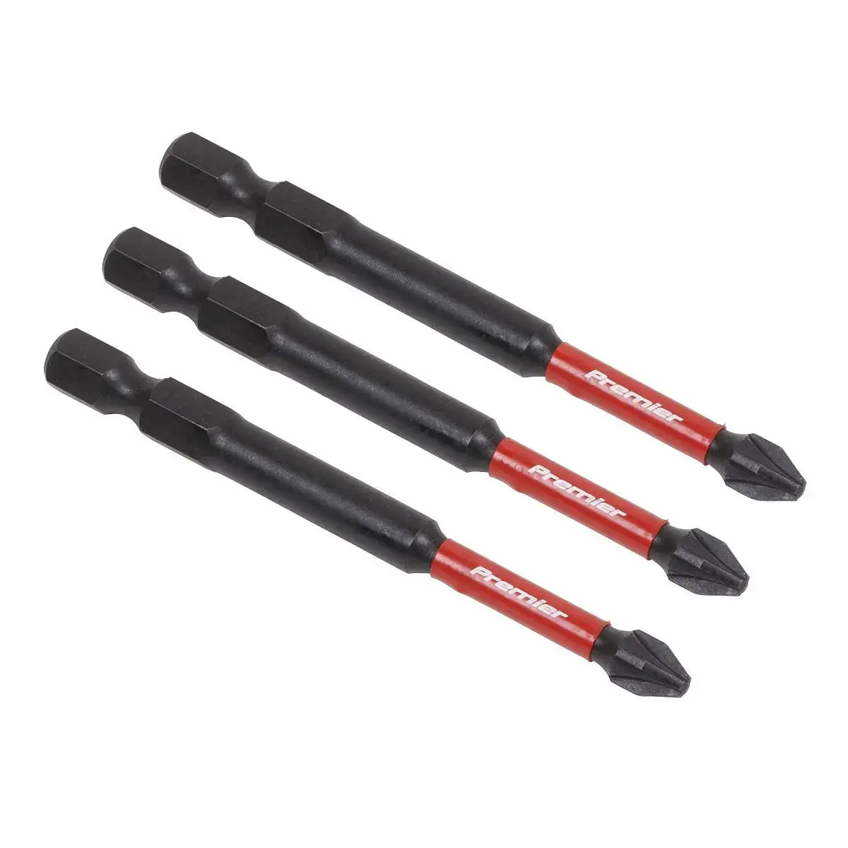 Sealey Premier Pozi #2 Impact Power Tool Bits 75Mm - 3Pc 1
