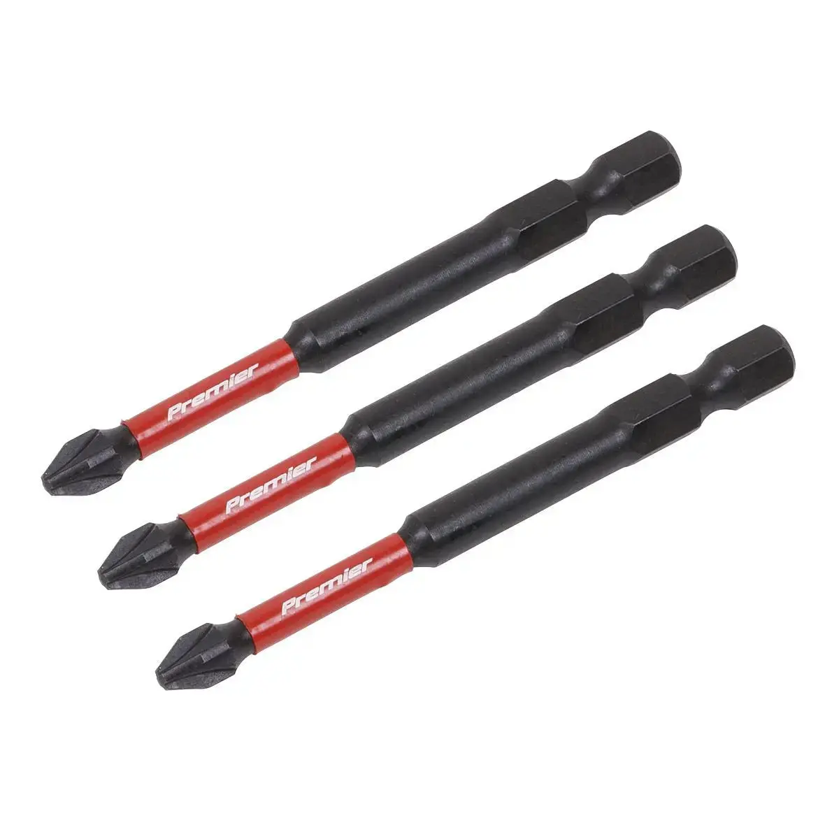 Sealey Premier Pozi #2 Impact Power Tool Bits 75Mm - 3Pc 2