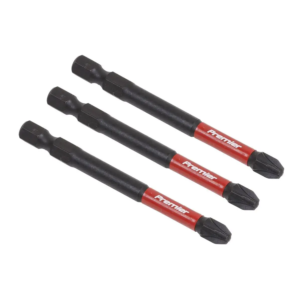 Sealey Premier Pozi #3 Impact Power Tool Bits 75Mm - 3Pc 1