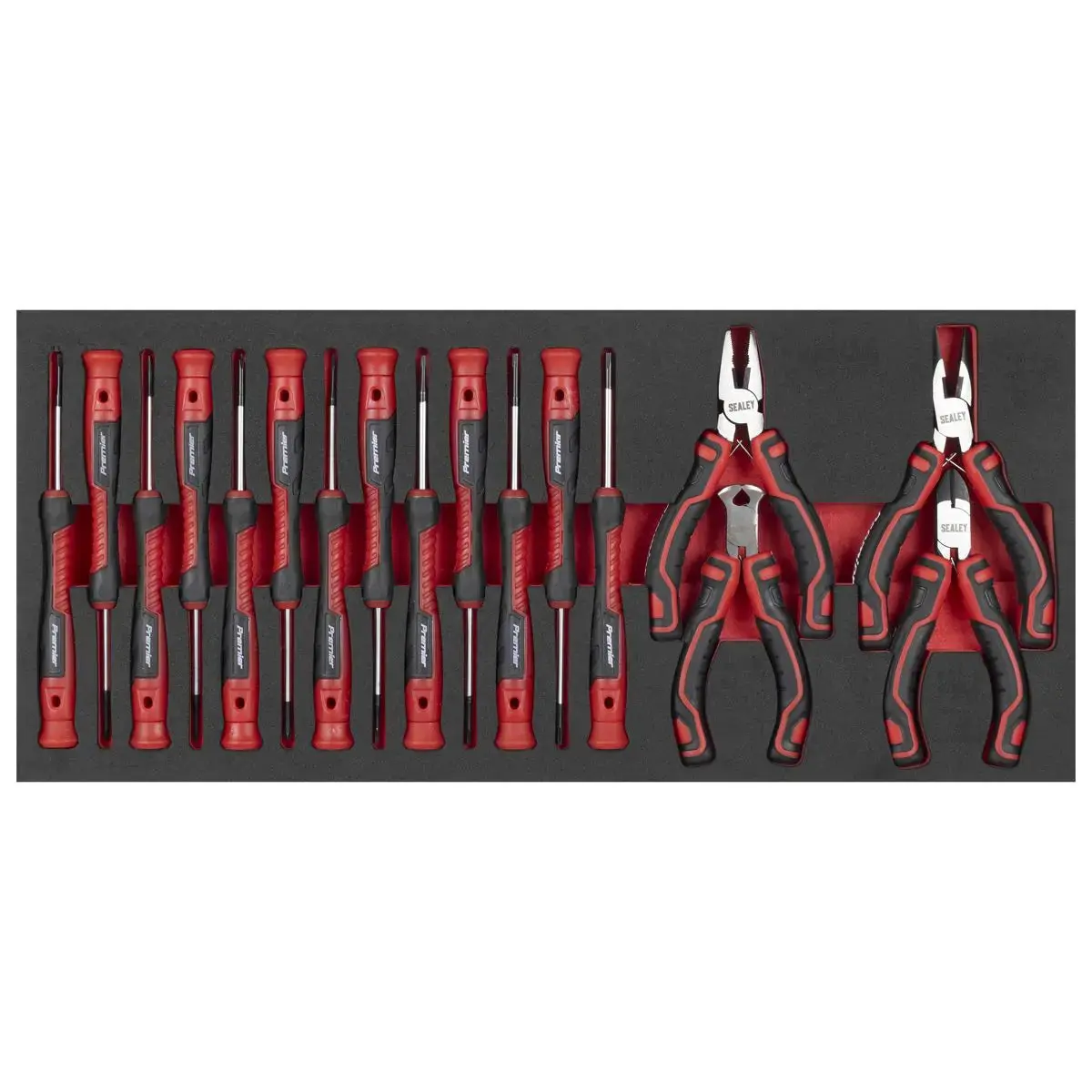 Sealey Premier Precision Screwdriver & Mini Pliers Set With Tool Tray 17Pc 1