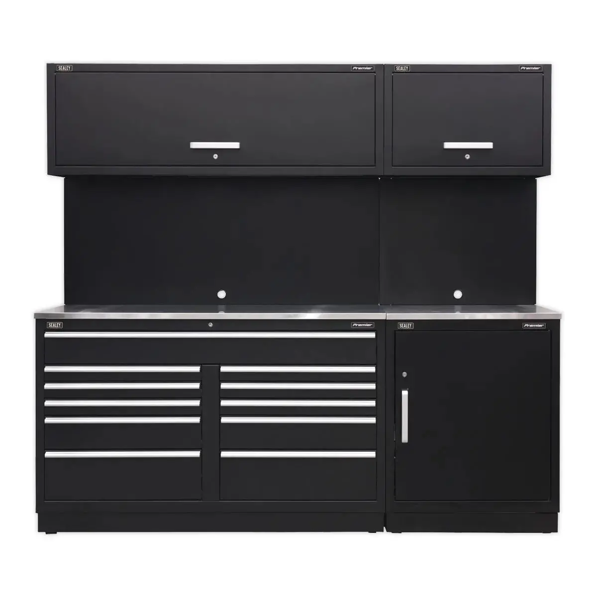 Sealey Premier Premier 2.3M Storage System - Stainless Worktop 1