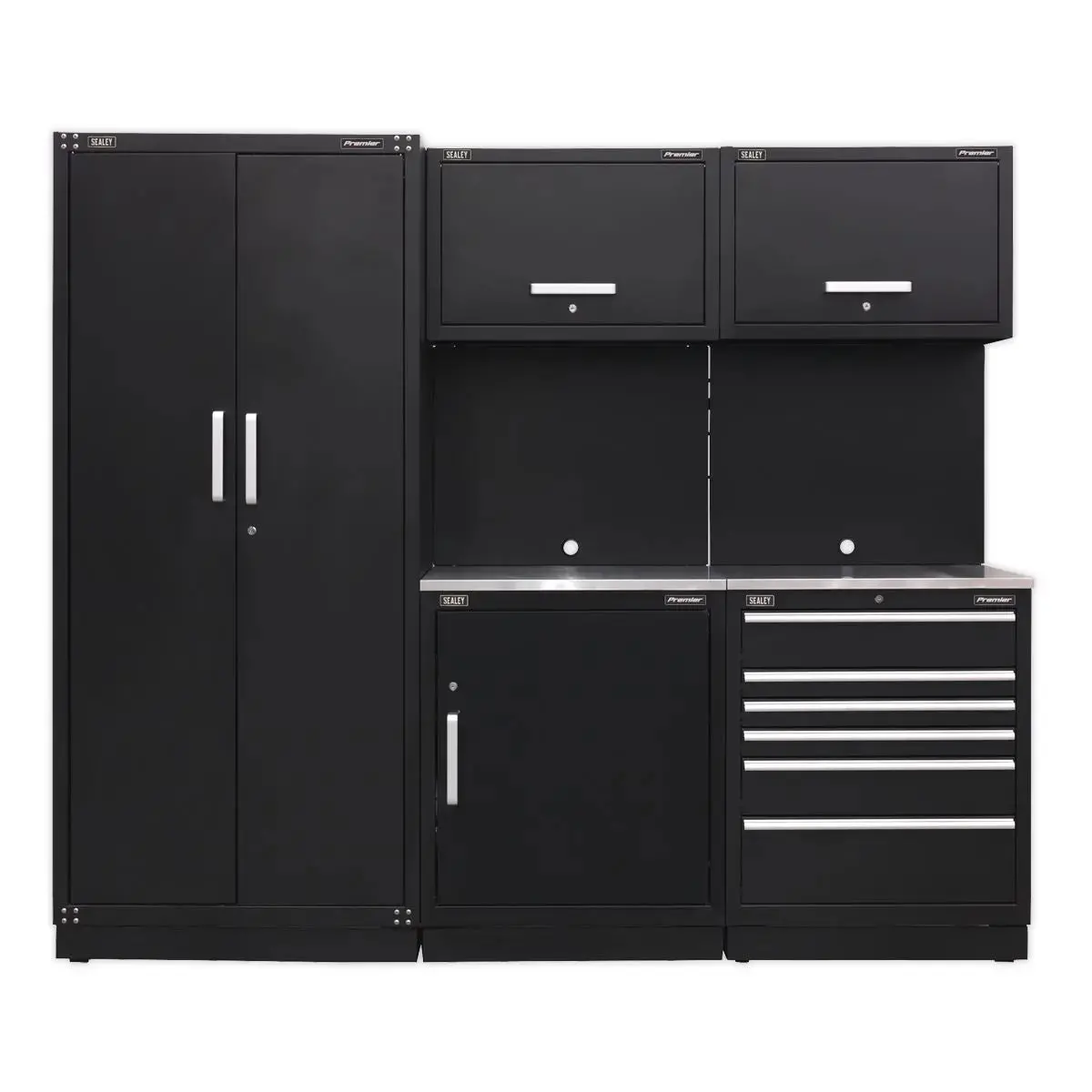 Sealey Premier Premier 2.5M Storage System - Stainless Worktop 1