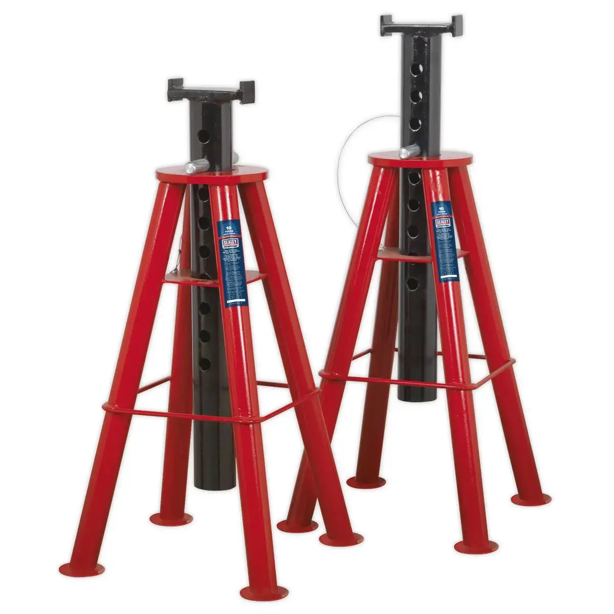 Sealey Premier Premier Axle Stands (Pair) 10 Tonne Capacity Per Stand High Level 1