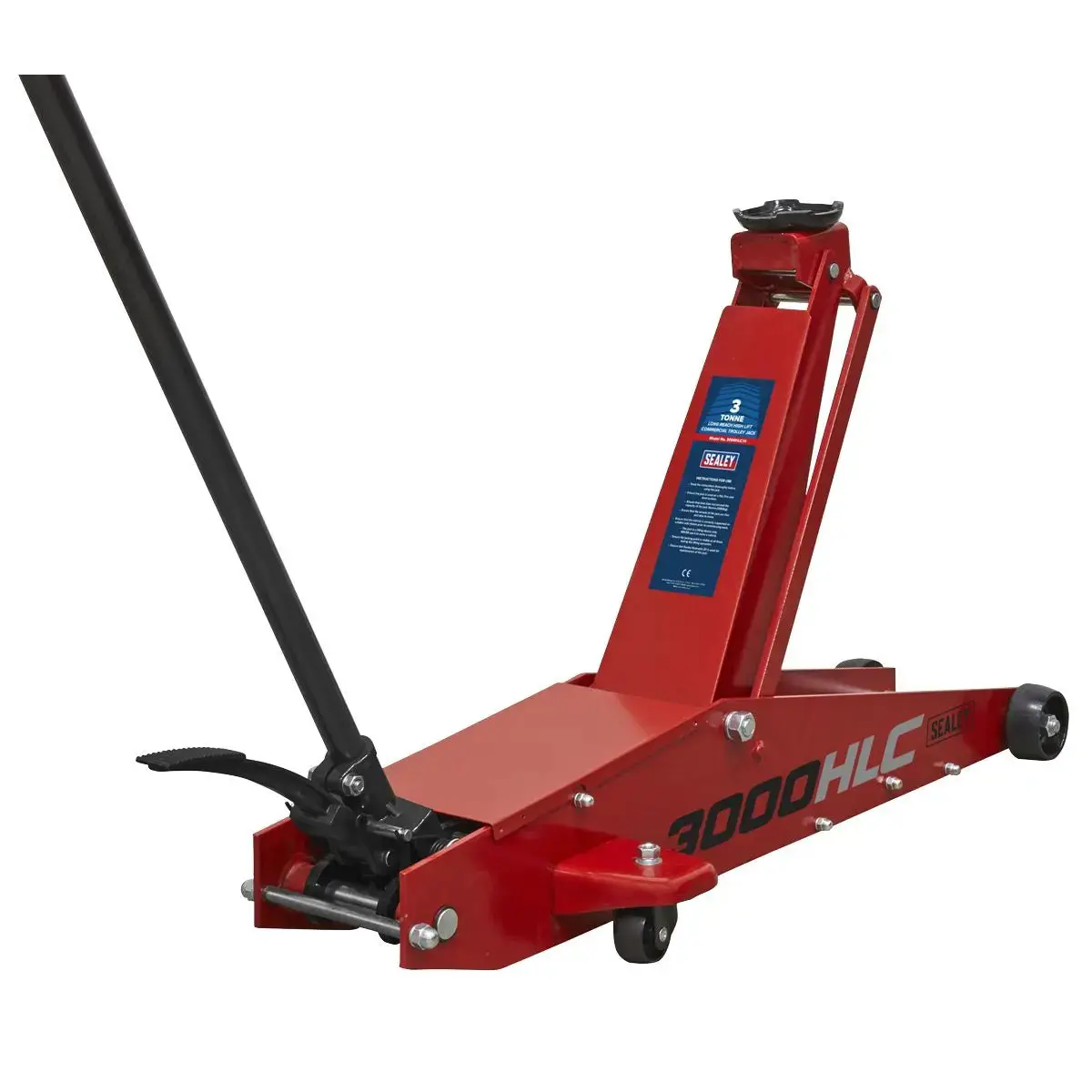 Sealey Premier Premier Long Reach High Lift Trolley Jack 3 Tonne 1
