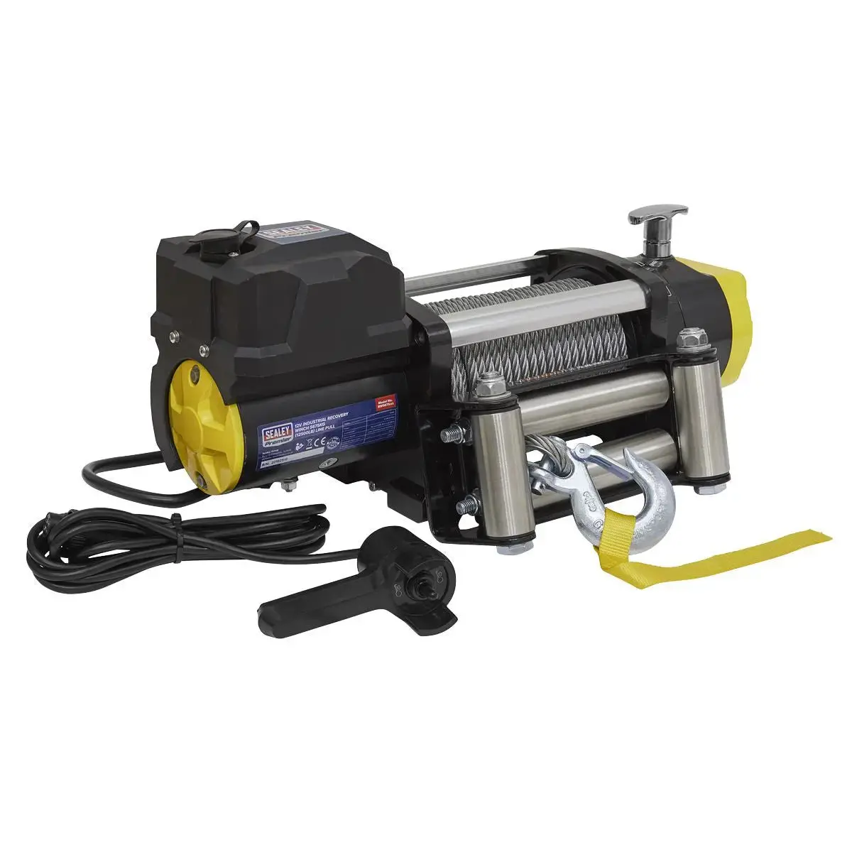 Sealey Premier Recovery Winch 5675Kg (12500Lb) Line Pull 12V Industrial 1