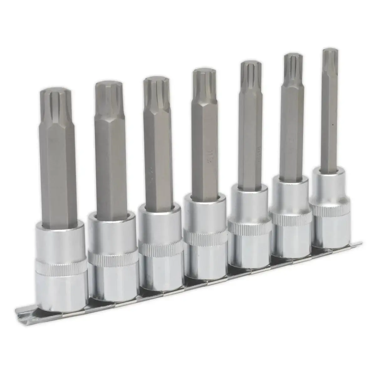 Sealey Premier Ribe Socket Bit Set 7Pc 1/2"Sq Drive 100Mm 1