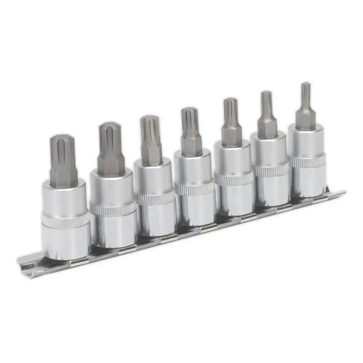 Sealey Premier Ribe Socket Bit Set 7Pc 3/8"Sq Drive 50Mm 1