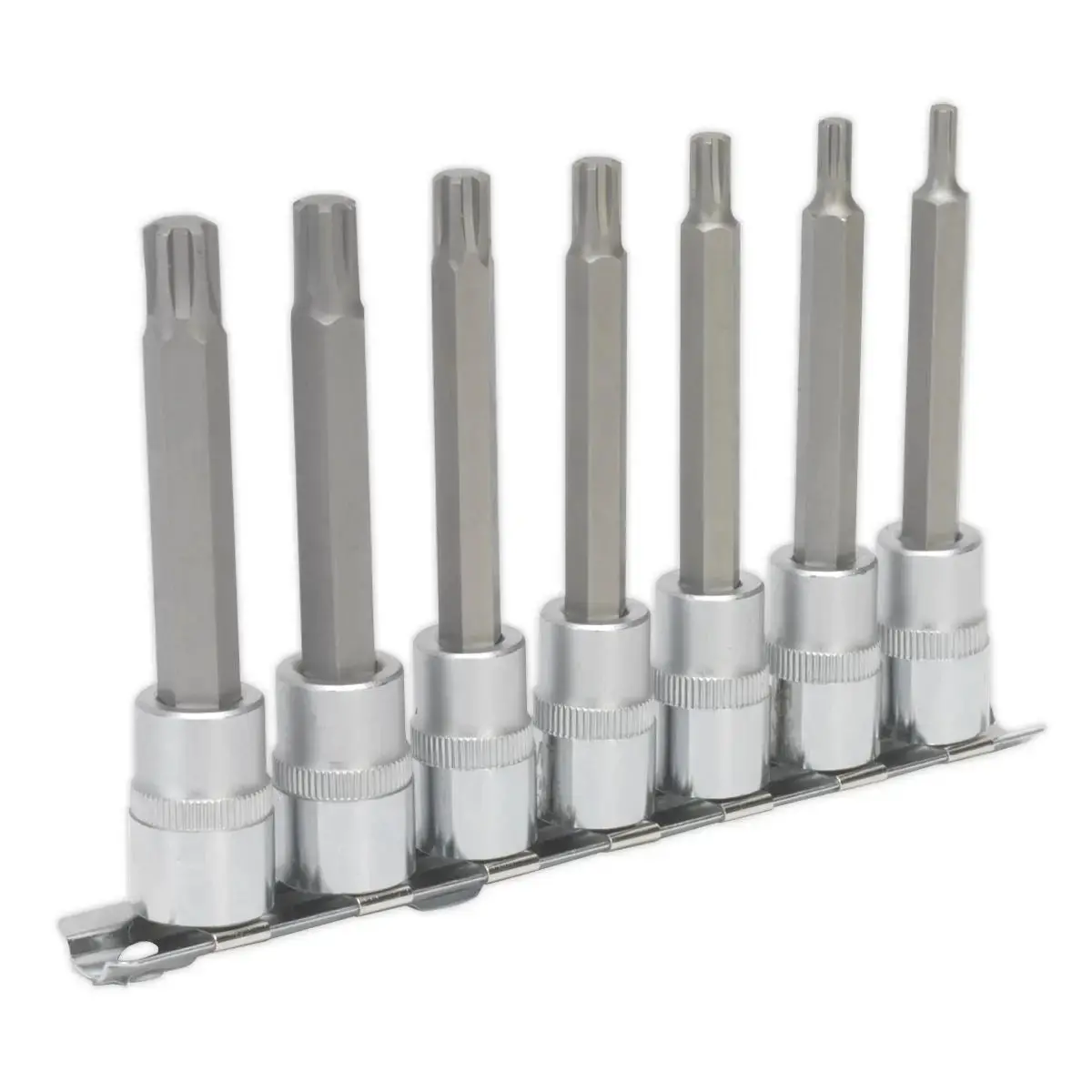 Sealey Premier Ribe Socket Bit Set 7Pc 3/8"Sq Drive 95Mm 1