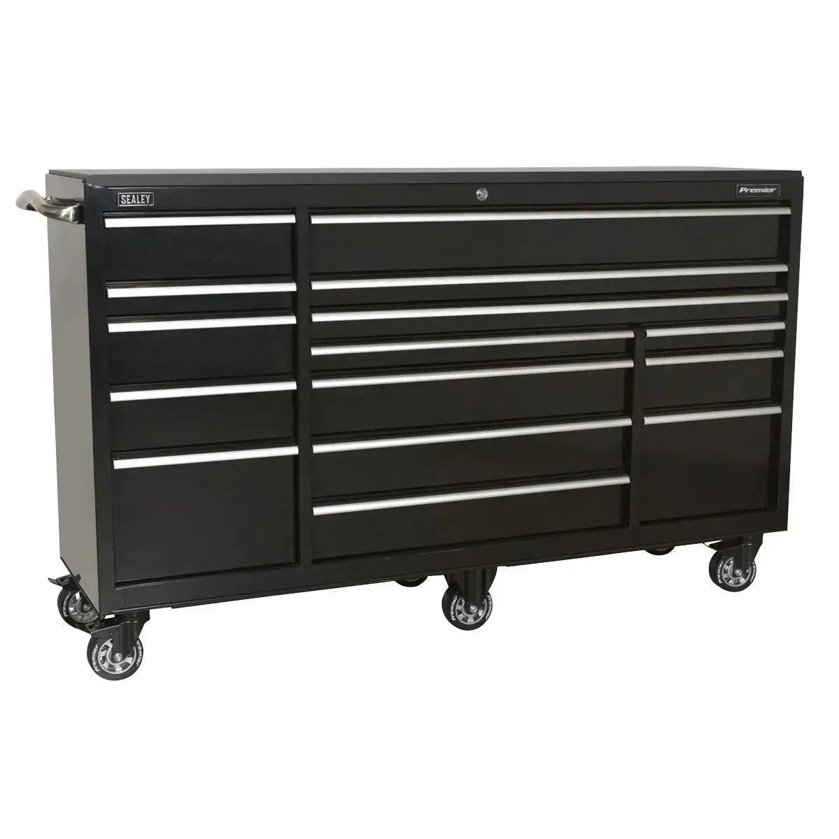 Sealey Premier Rollcab 15 Drawer 1845Mm Extra-Wide Heavy-Duty Black 1