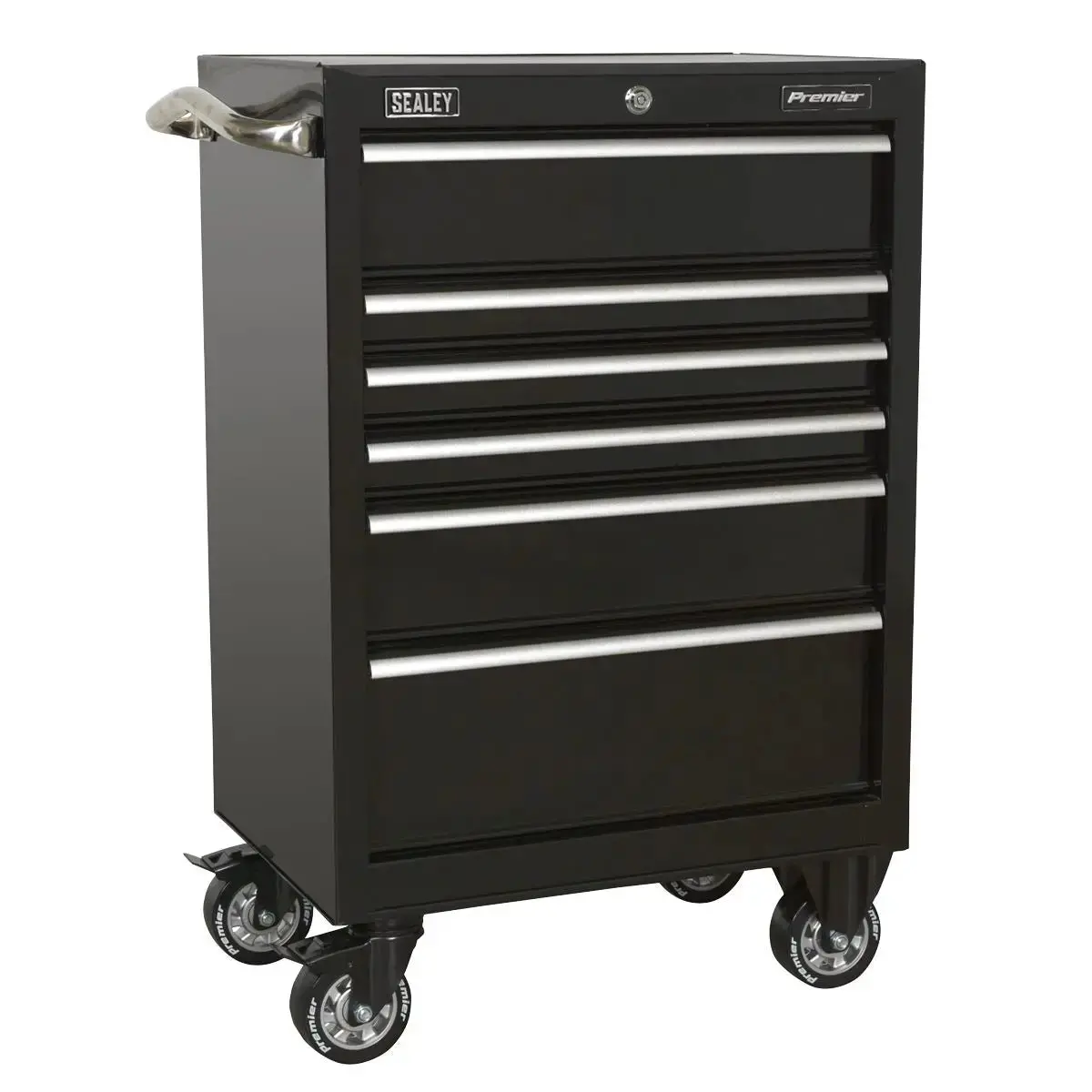 Sealey Premier Rollcab 6 Drawer 675Mm Heavy-Duty Black 1