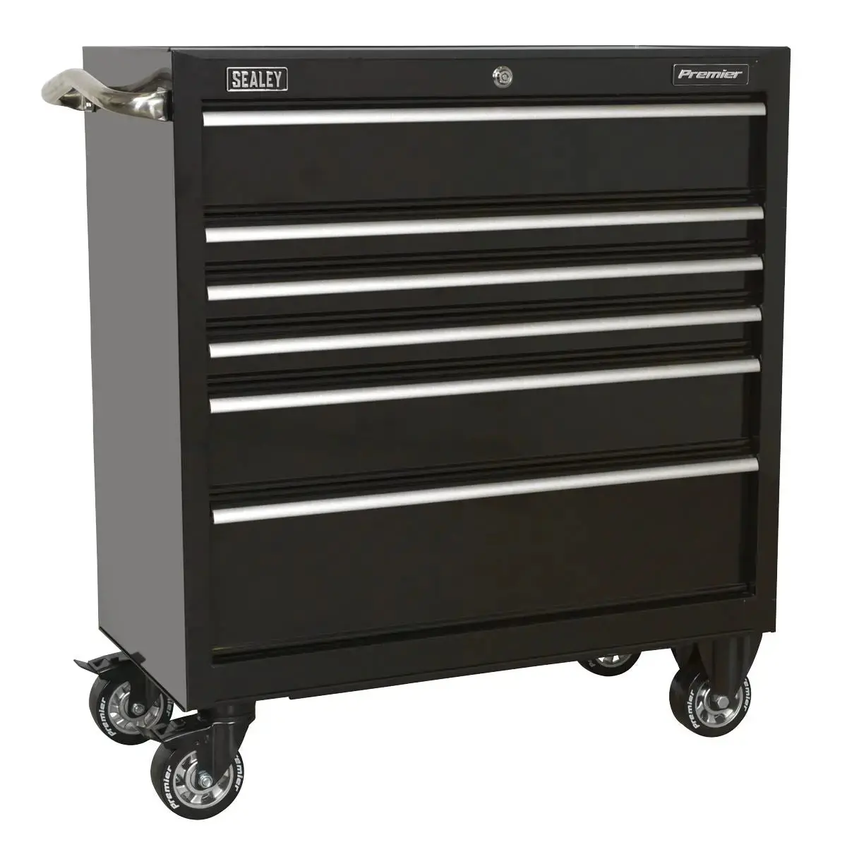 Sealey Premier Rollcab 6 Drawer 930Mm Heavy-Duty Black 1