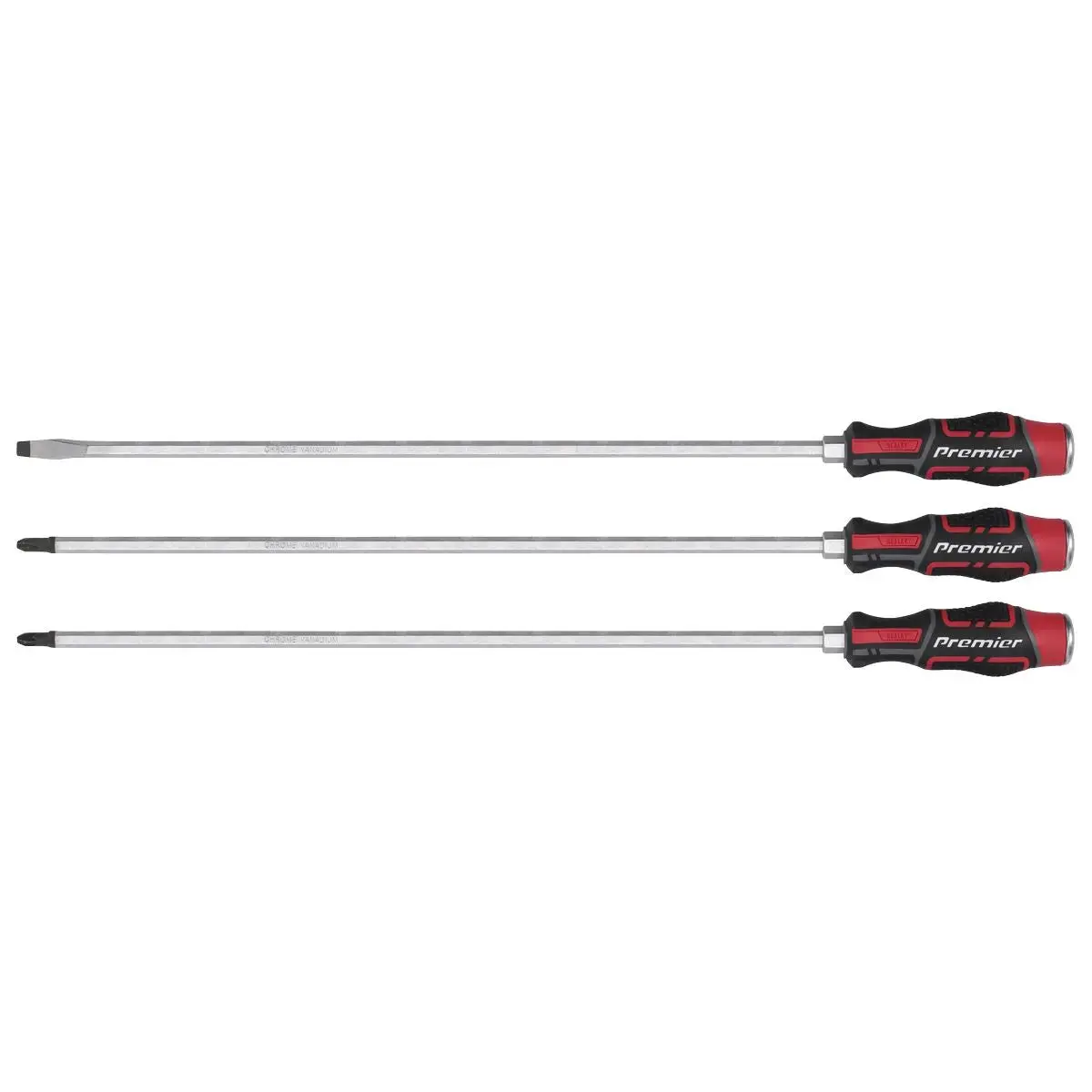 Sealey Premier Screwdriver Set 3Pc Hammer-Thru 450Mm 1
