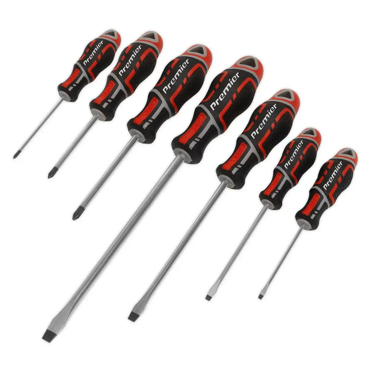 Sealey Premier Screwdriver Set 7Pc Gripmax® - Red 1
