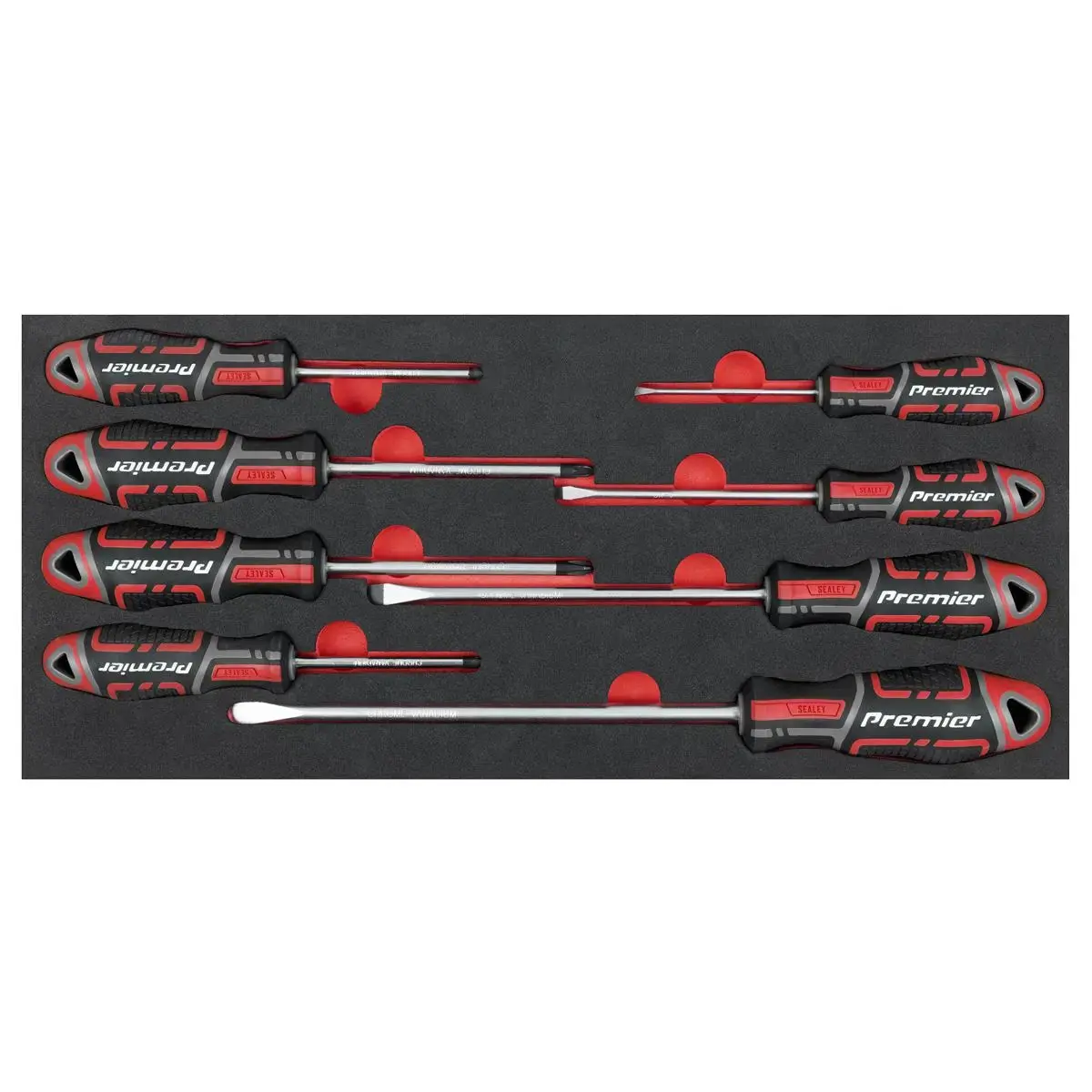 Sealey Premier Screwdriver Set With Tool Tray 8Pc 1