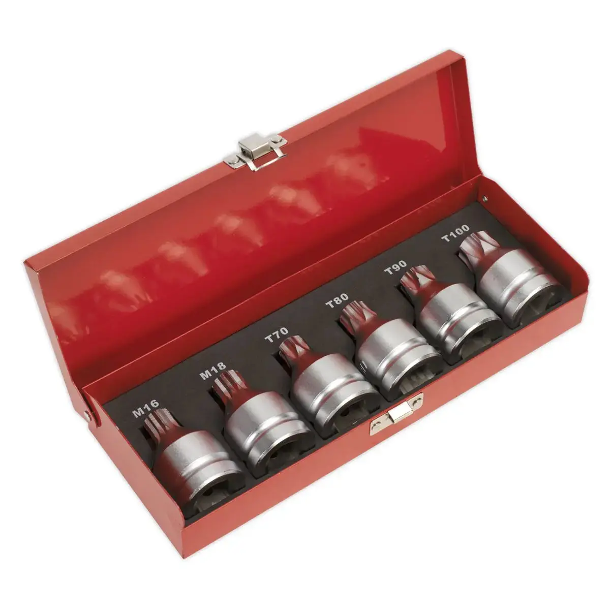 Sealey Premier Security Trx-Star* & Security Spline Socket Bit Set 6Pc 3/4"Sq Drive 1