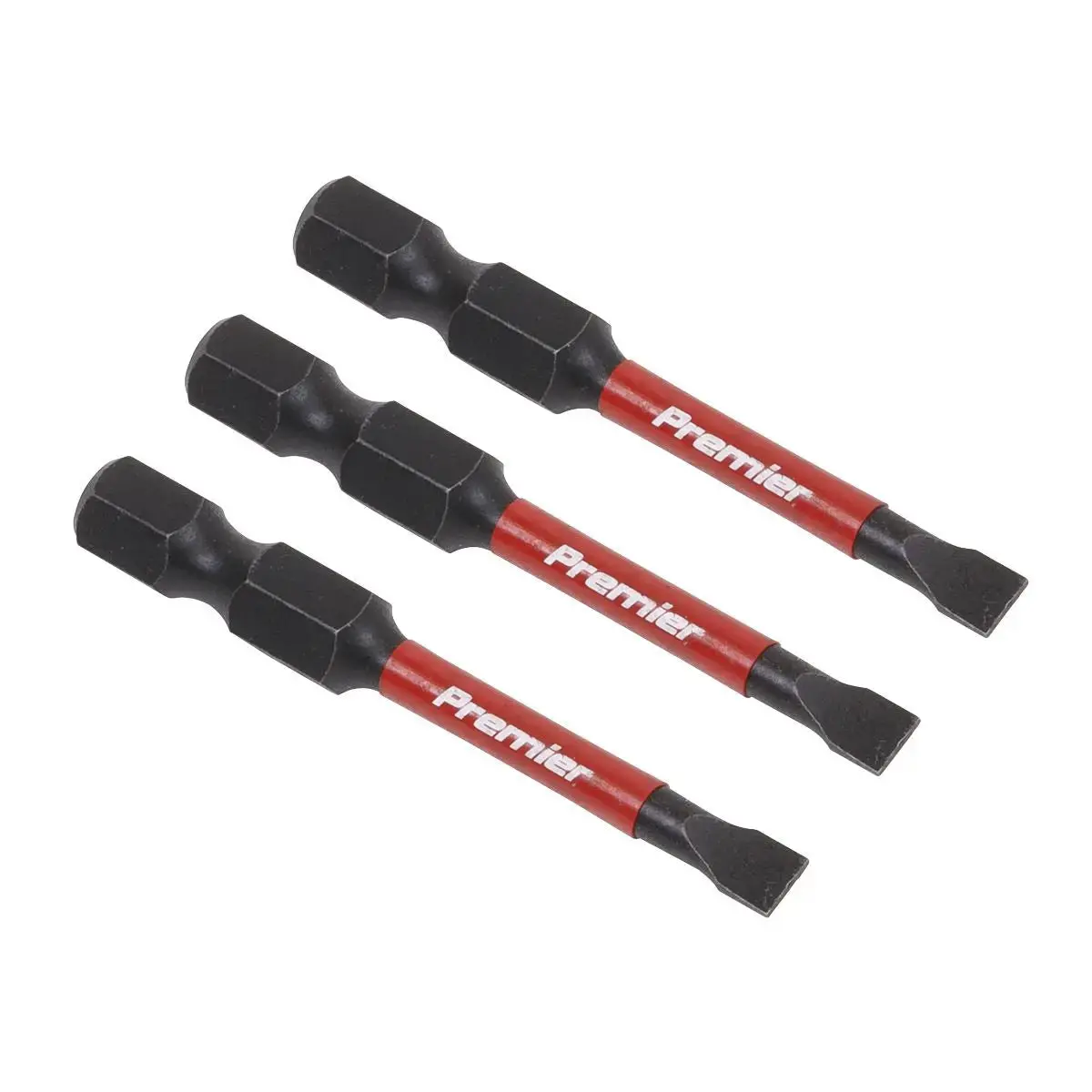 Sealey Premier Slotted 4.5Mm Impact Power Tool Bits 50Mm - 3Pc 1