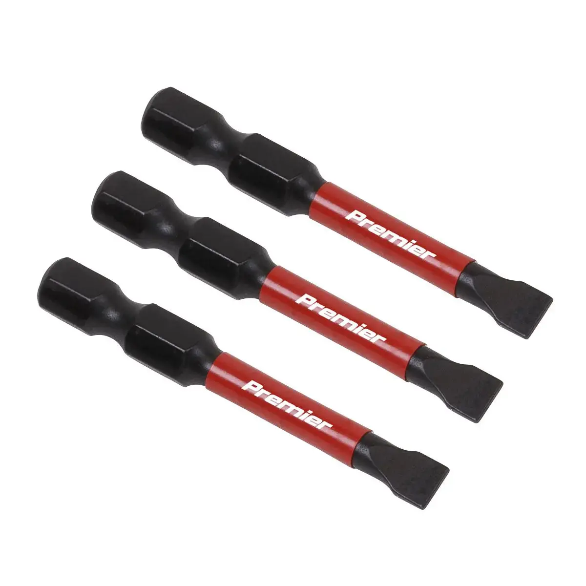Sealey Premier Slotted 5.5Mm Impact Power Tool Bits 50Mm - 3Pc 1