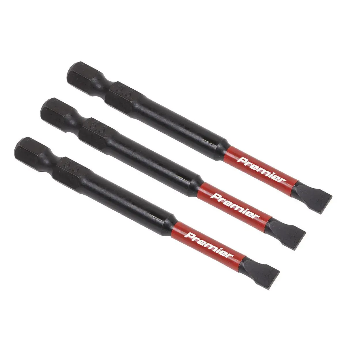 Sealey Premier Slotted 5.5Mm Impact Power Tool Bits 75Mm - 3Pc 1