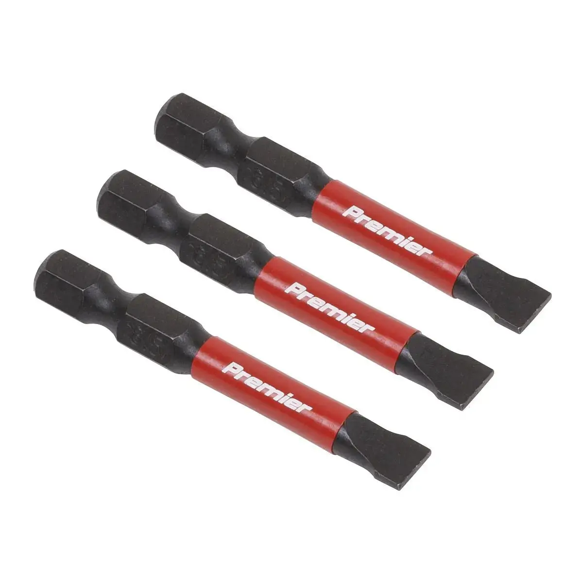 Sealey Premier Slotted 6.5Mm Impact Power Tool Bits 50Mm - 3Pc 1