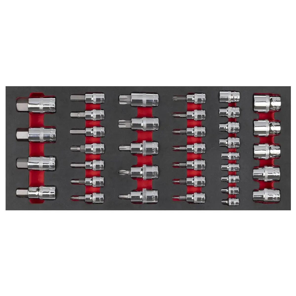 Sealey Premier Socket Bit Set With Tool Tray 37Pc 1