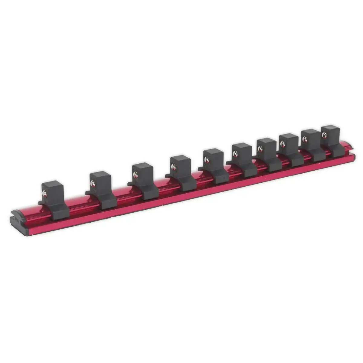 Sealey Premier Socket Retaining Rail Magnetic 1/2"Sq Drive 10 Clips 1