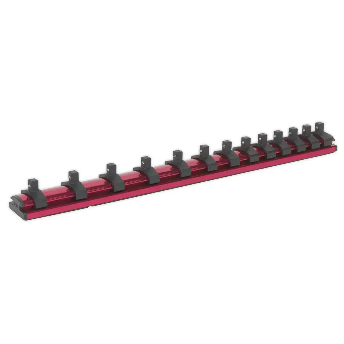 Sealey Premier Socket Retaining Rail Magnetic 1/4"Sq Drive 13 Clips 1