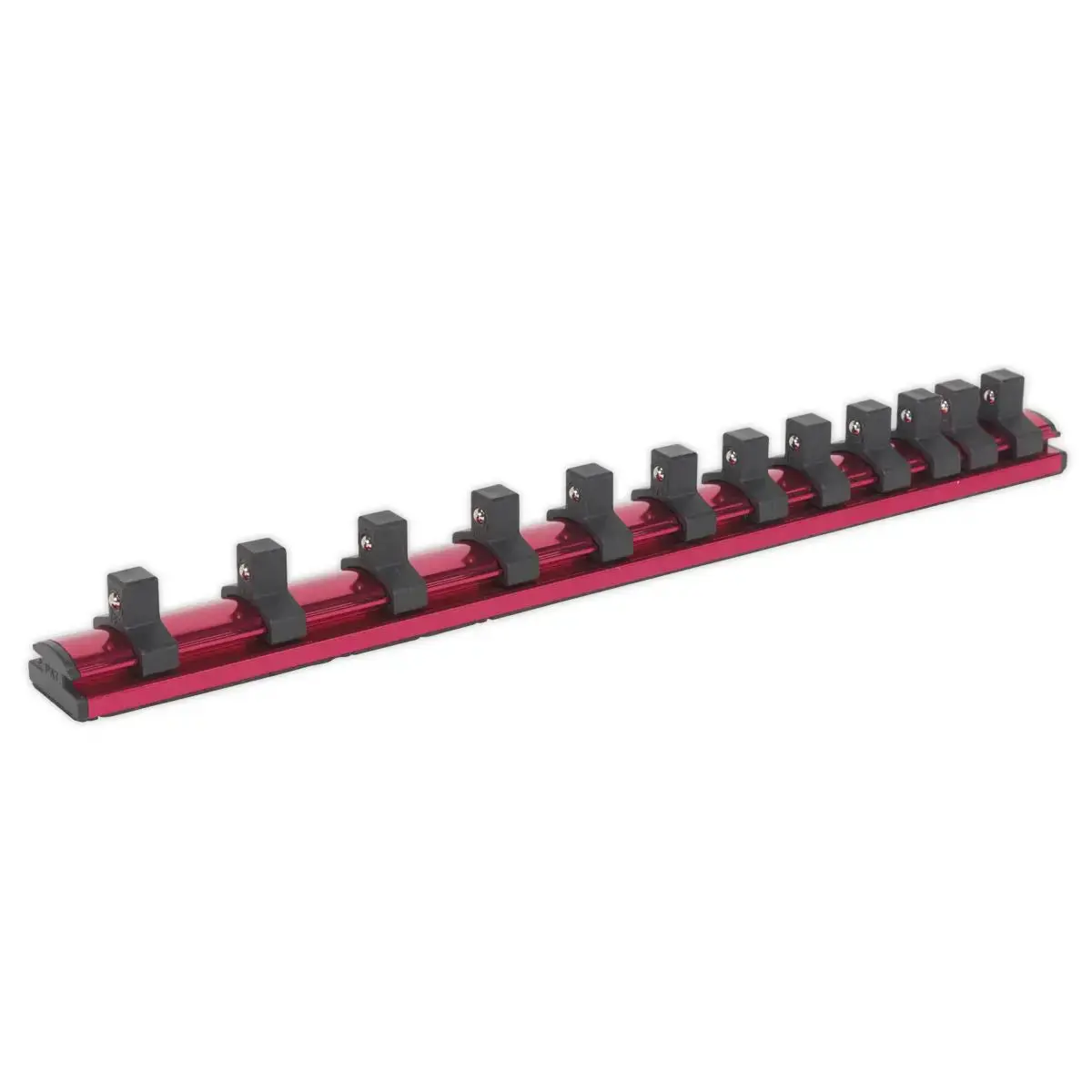 Sealey Premier Socket Retaining Rail Magnetic 3/8"Sq Drive 12 Clips 1