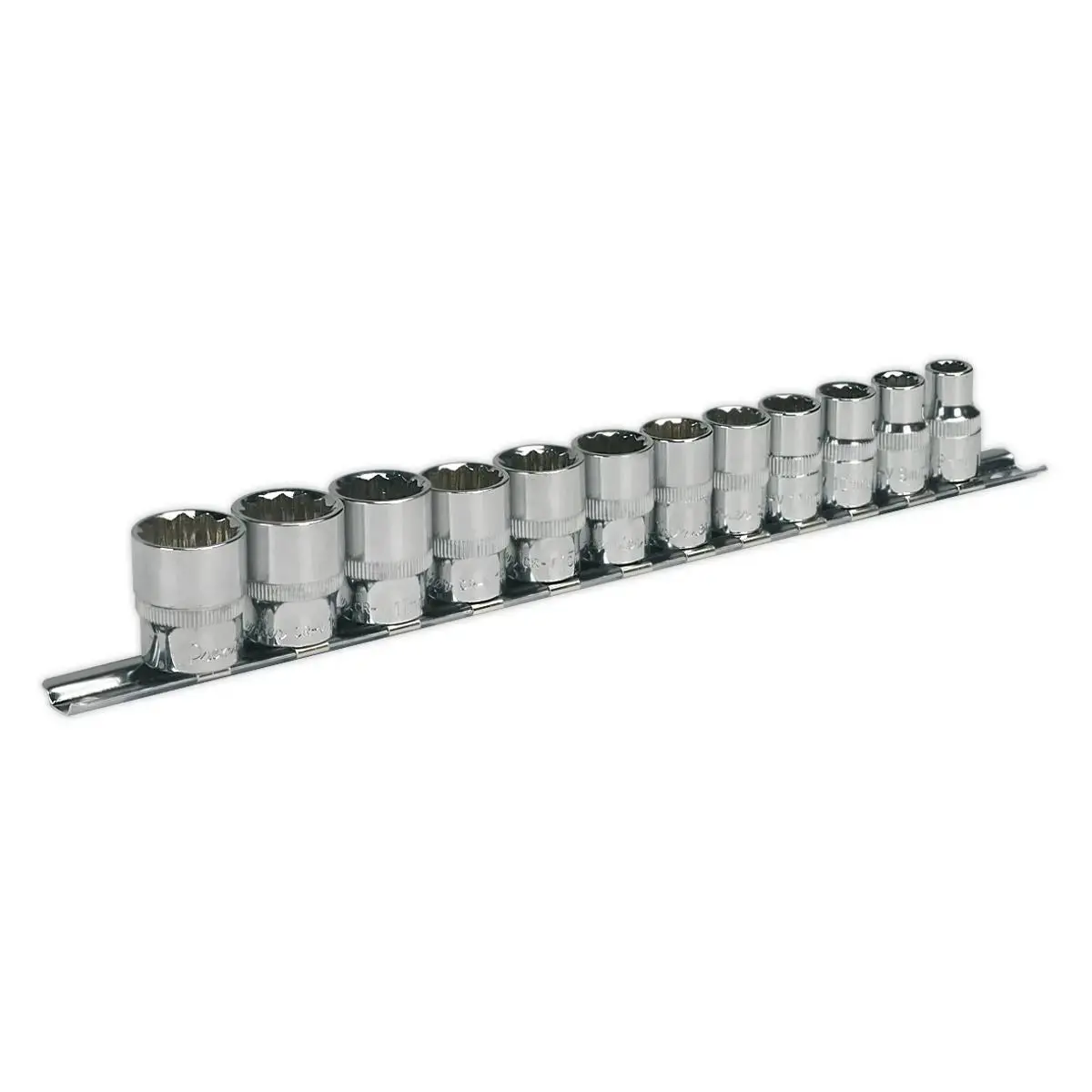 Sealey Premier Socket Set 12Pc 3/8"Sq Drive 12Pt Walldrive® Metric 1
