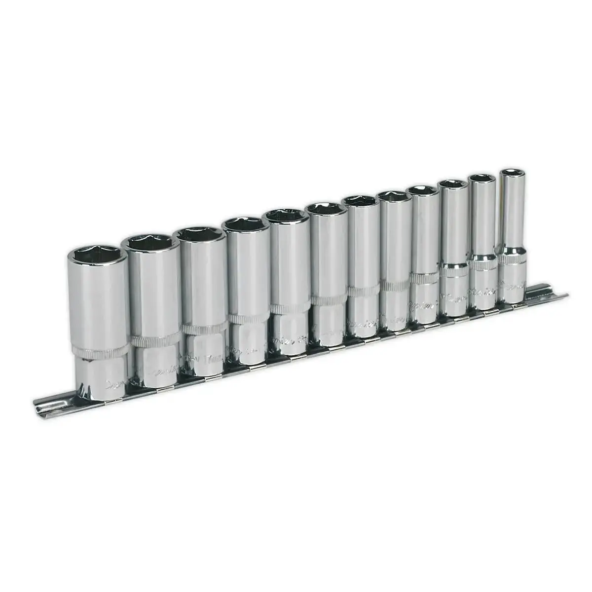 Sealey Premier Socket Set 12Pc 3/8"Sq Drive 6Pt Deep Walldrive® Metric 1