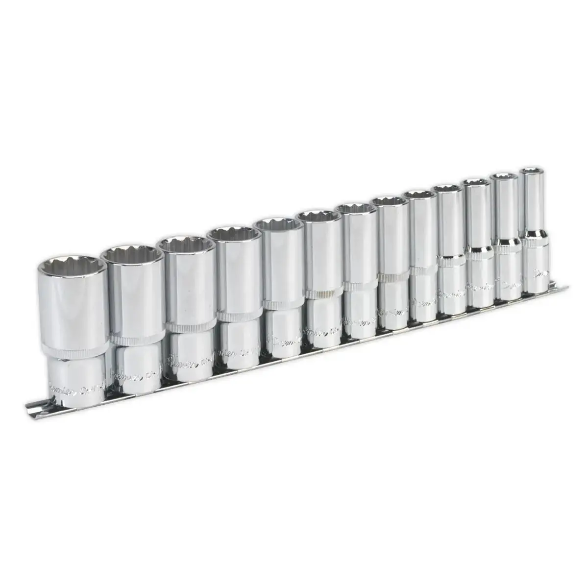 Sealey Premier Socket Set 13Pc 1/2"Sq Drive 12Pt Deep Walldrive® Imperial 1