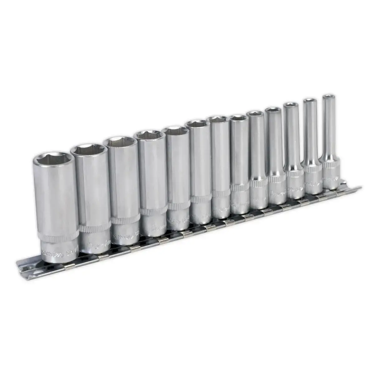 Sealey Premier Socket Set 13Pc 1/4"Sq Drive 6Pt Deep Walldrive® Metric 1