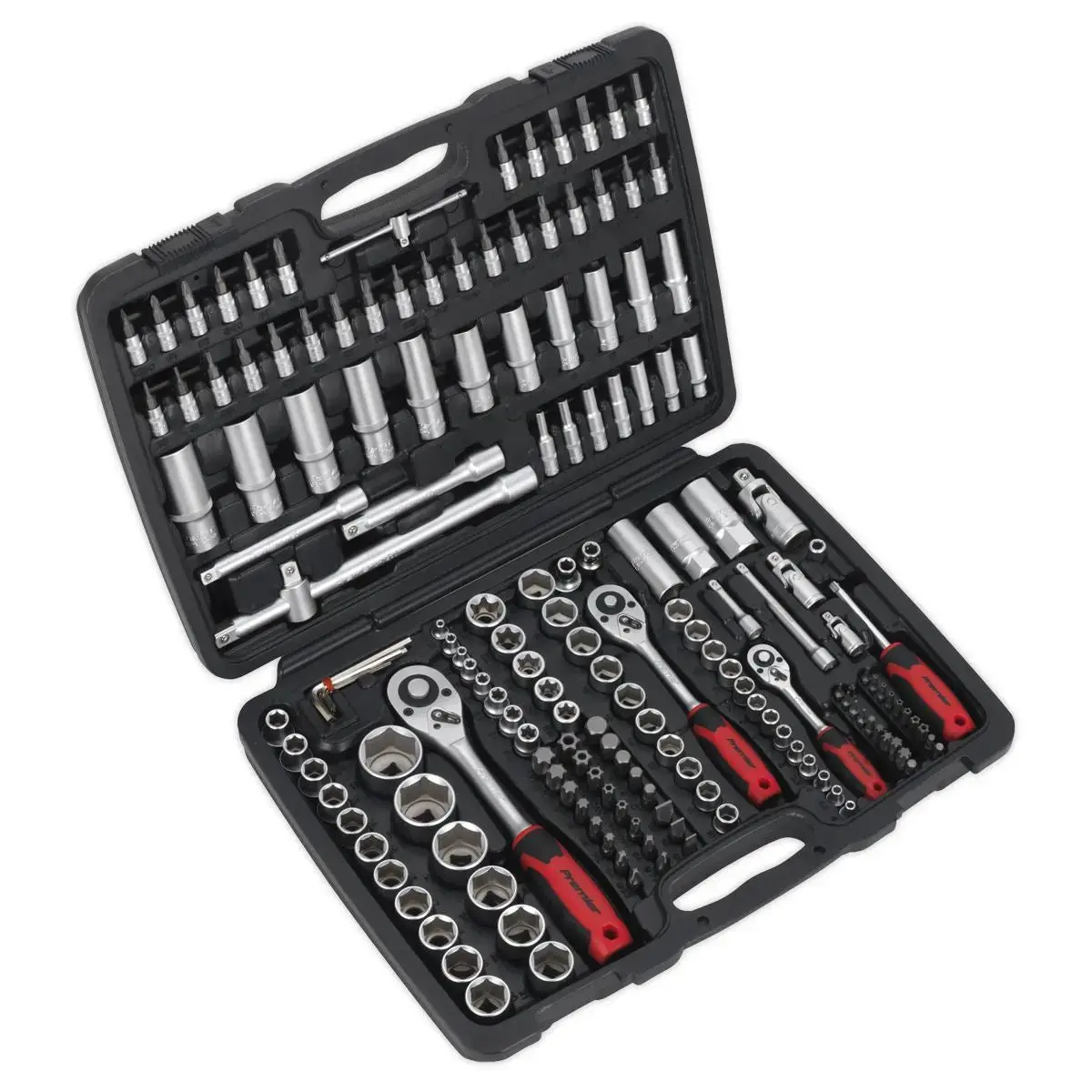 Sealey Premier Socket Set 172Pc 1/4", 3/8" & 1/2"Sq Drive 6Pt Walldrive® Metric 1