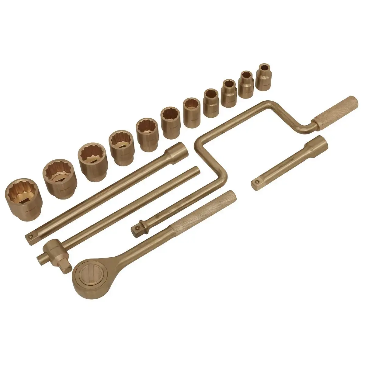 Sealey Premier Socket Set 17Pc 1/2"Sq Drive - Non-Sparking 1