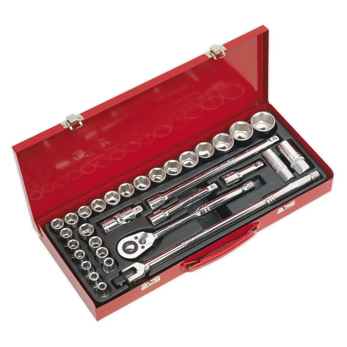 Sealey Premier Socket Set 32Pc 1/2"Sq Drive 6Pt Walldrive® - Metric/Imperial 1
