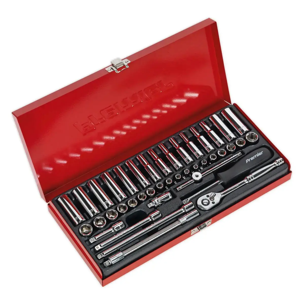 Sealey Premier Socket Set 41Pc 1/4"Sq Drive 6Pt Walldrive® - Metric/Imperial 1