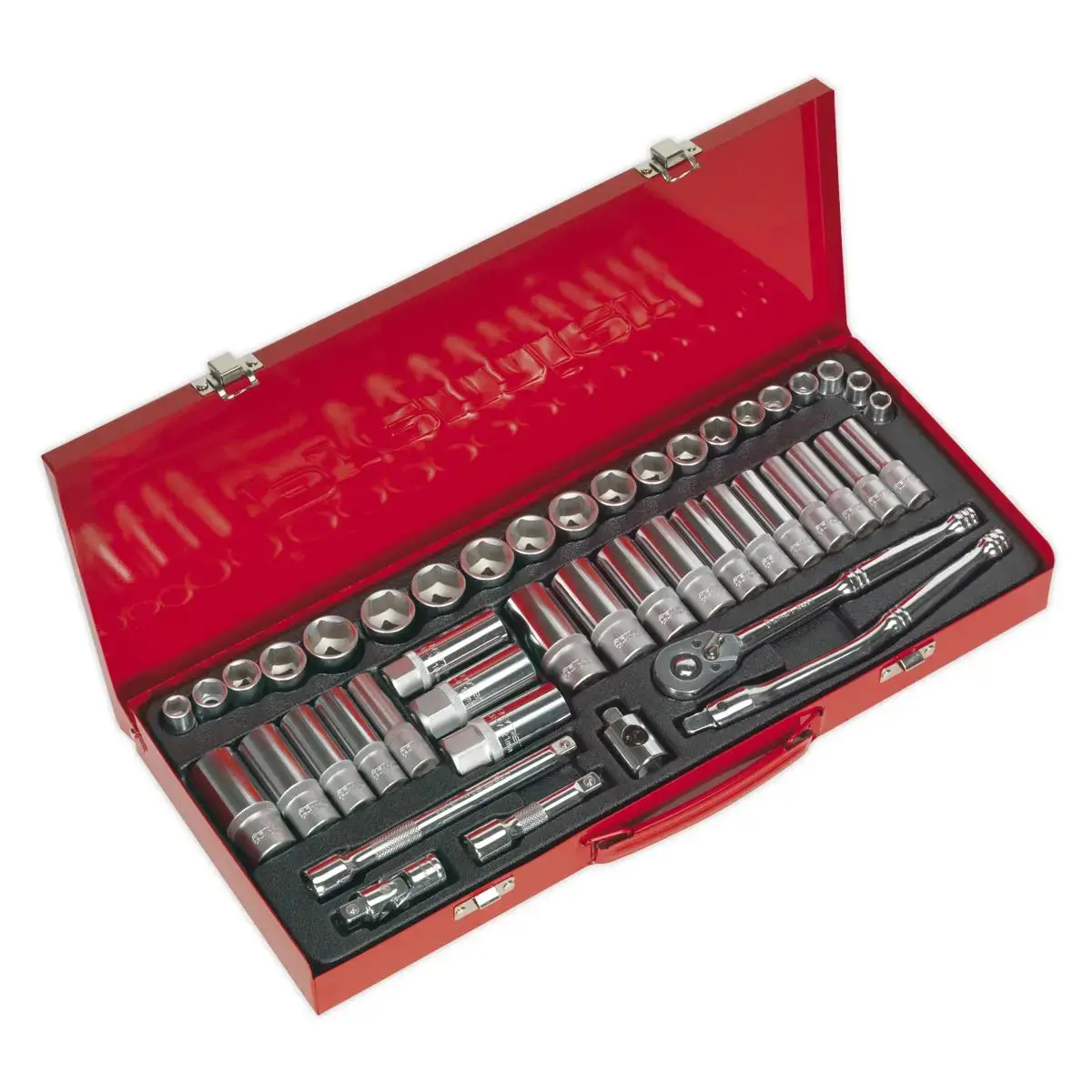 Sealey Premier Socket Set 45Pc 3/8"Sq Drive 6Pt Walldrive® - Metric/Imperial 1