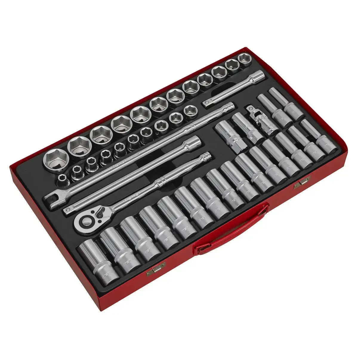 Sealey Premier Socket Set 46Pc 1/2"Sq Drive 6Pt Walldrive® - Metric 1