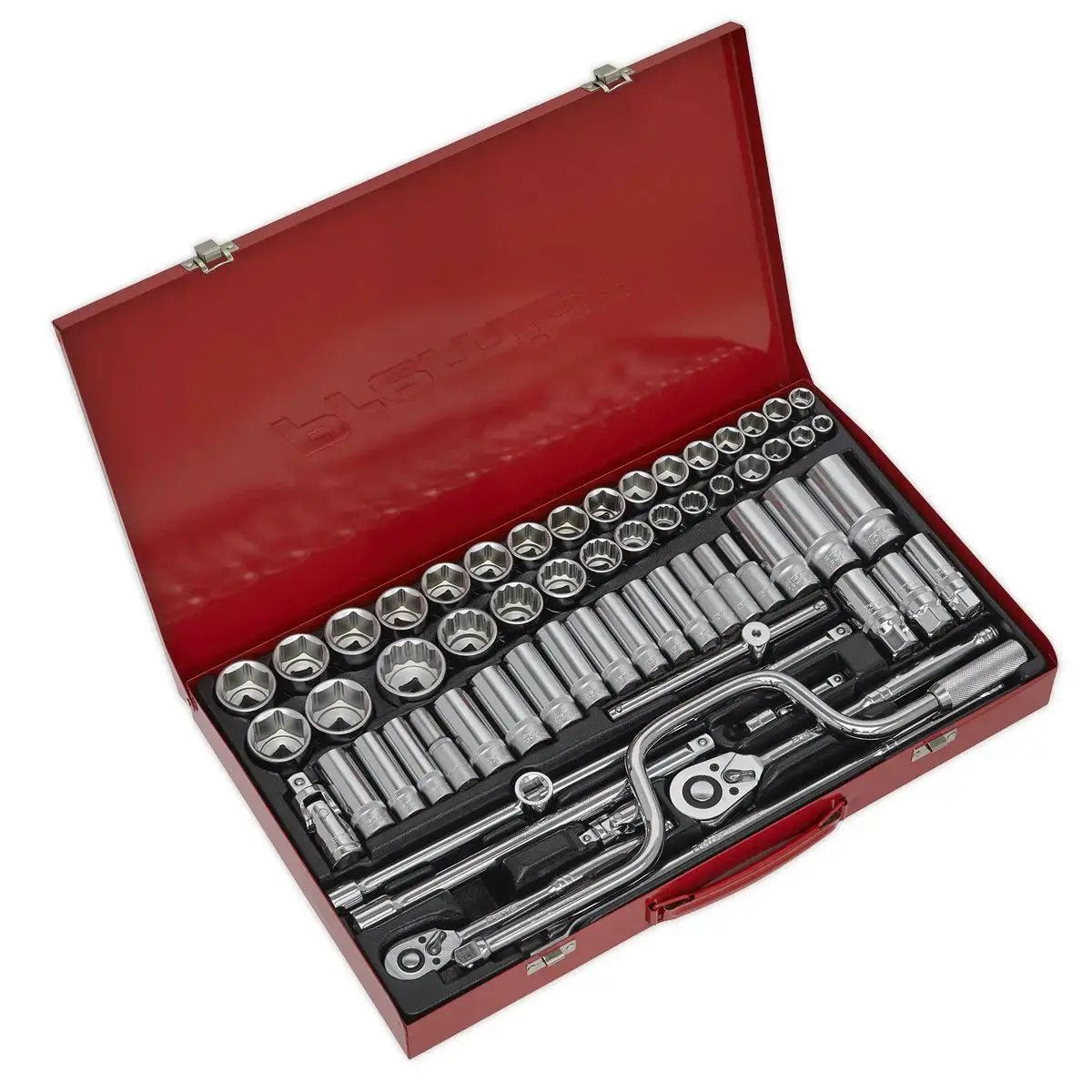 Sealey Premier Socket Set 64Pc 3/8" & 1/2"Sq Drive 6Pt Walldrive® - Metric/Imperial 1