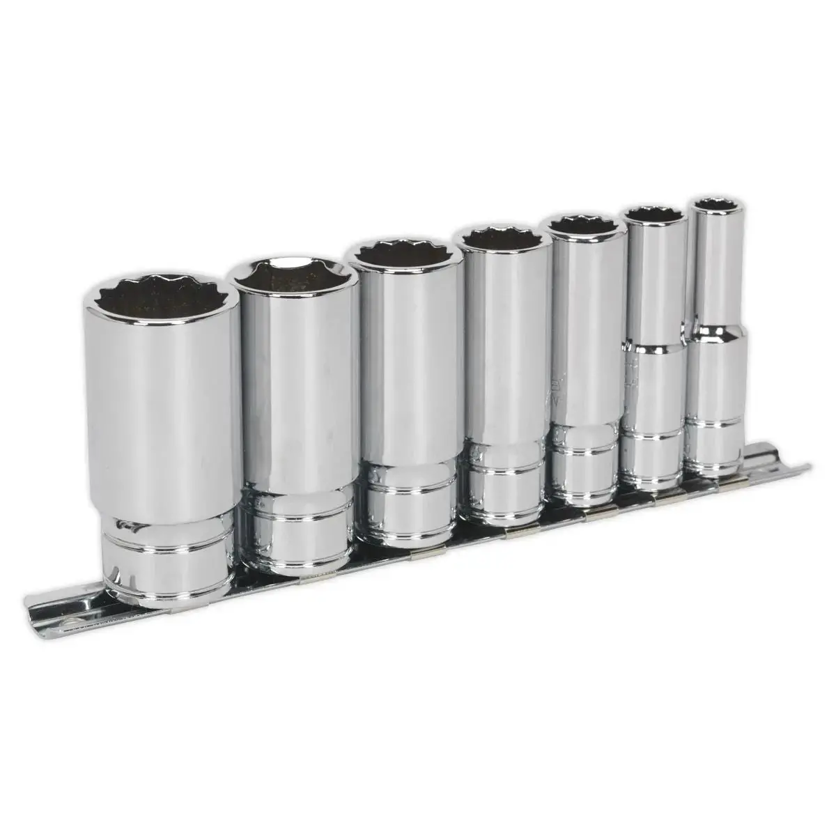 Sealey Premier Socket Set 7Pc 3/8"Sq Drive Deep Whitworth 1